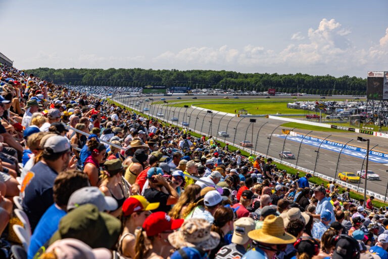 NASCAR race-day crowd at Pocono Raceway