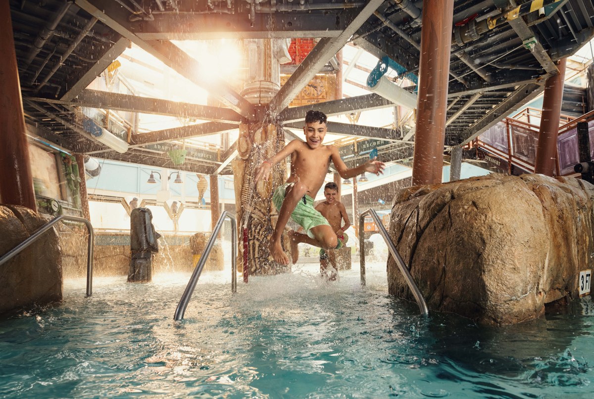Aquatopia waterpark play area at Camelback Resort